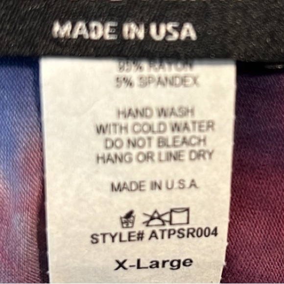 Amore All F. Y. brand Blue Tie Dye Tan Top. - Picture 8 of 9